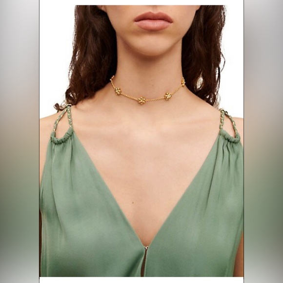 Maje Rune Satin Green Cut Out Dress, Size M - Picture 2 of 3